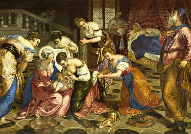 Tintoretto : The Birth of John the Baptist, 1554