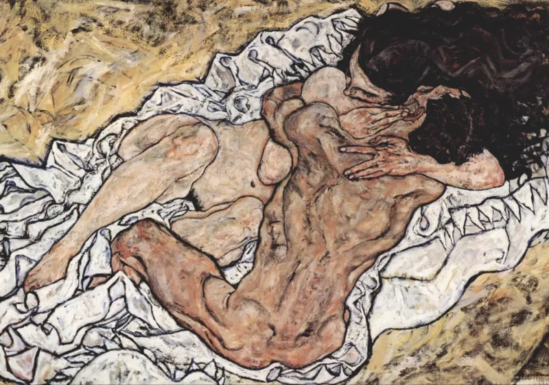 Egon Schiele : The Embrace (The Loving), 1917