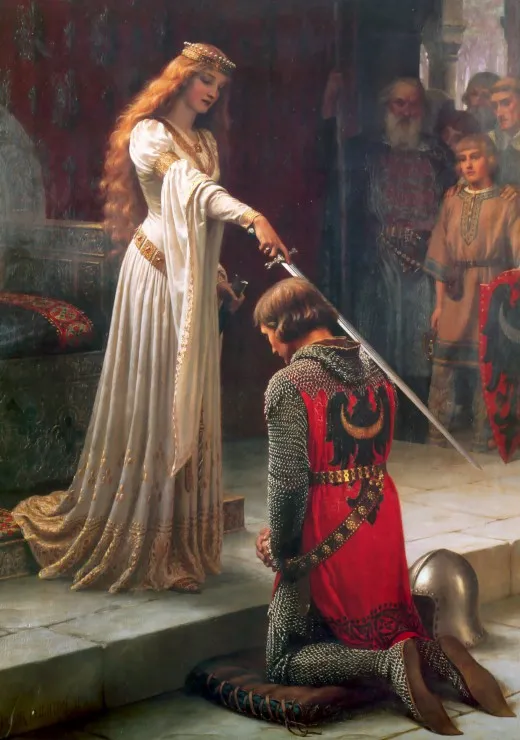 Edmund Blair Leighton : L'Adoubement, 1901