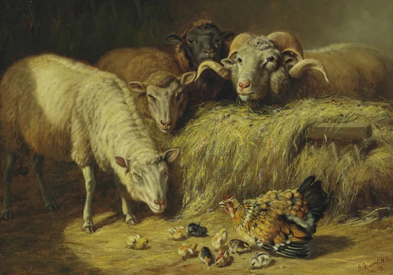 Arthur Fitzwilliam Tait : Maternal Solicitude, 1883