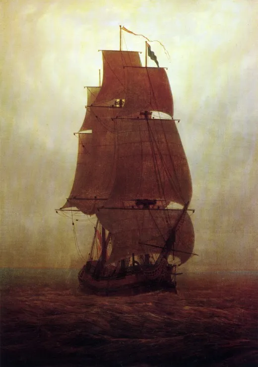 Caspar David Friedrich : Voilier, 1815