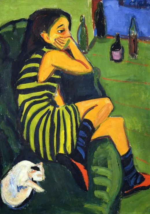 Ernst Ludwig Kirchner : Artistin - Marcella, 1910