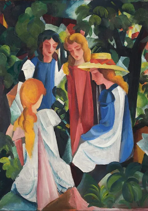 August Macke : Quatre Filles, 1912-1913