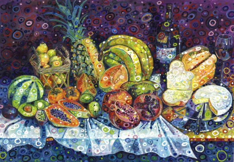 Cheese, Wine and Fruit