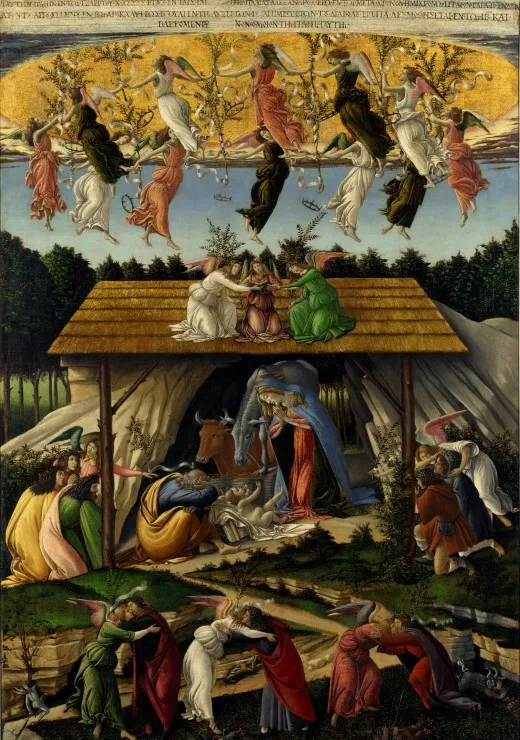 Botticelli Sandro : La Nativité Mystique, 1500-1501