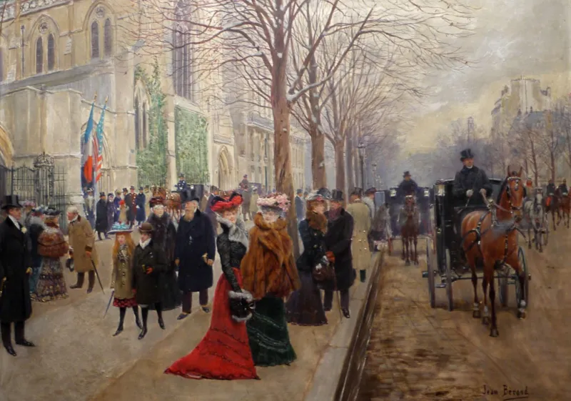 Jean Béraud : Après l'office à l'Eglise de la Sainte-Trinité, 1900