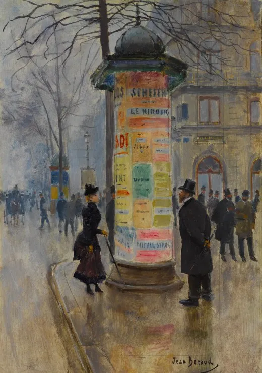 Jean Béraud : La Colonne Morris, 1885