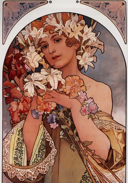 Alfons Mucha : La Fleur, 1897