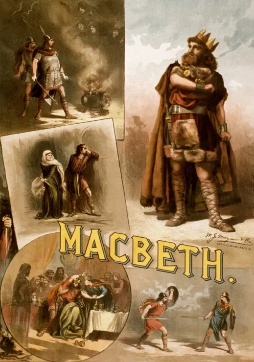 Affiche pour une production Américaine de Macbeth, avec Thomas W. Keene, 1884