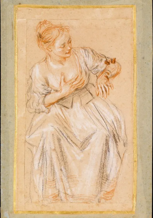 Antoine Watteau : Femme Assise, 1716-1717