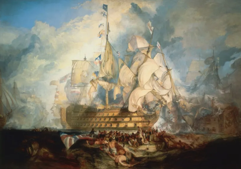 J. M. W. Turner : La bataille de Trafalgar, 1822