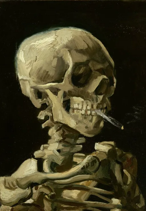 Vincent Van Gogh - Head of a Skeleton with a Burning Cigarette, 1886