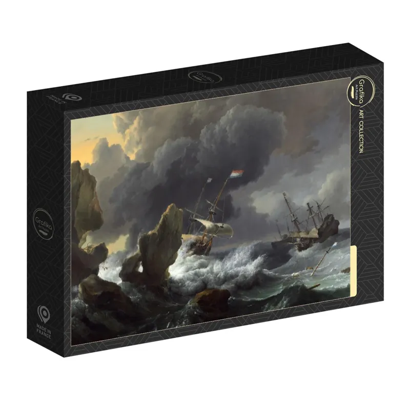 Ludolf Backhuysen : Ships in Distress off a Rocky Coast, 1667