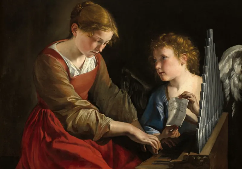 Orazio Gentileschi et Giovanni Lanfranco : Sainte Cecilia et un Ange, 1617/1618