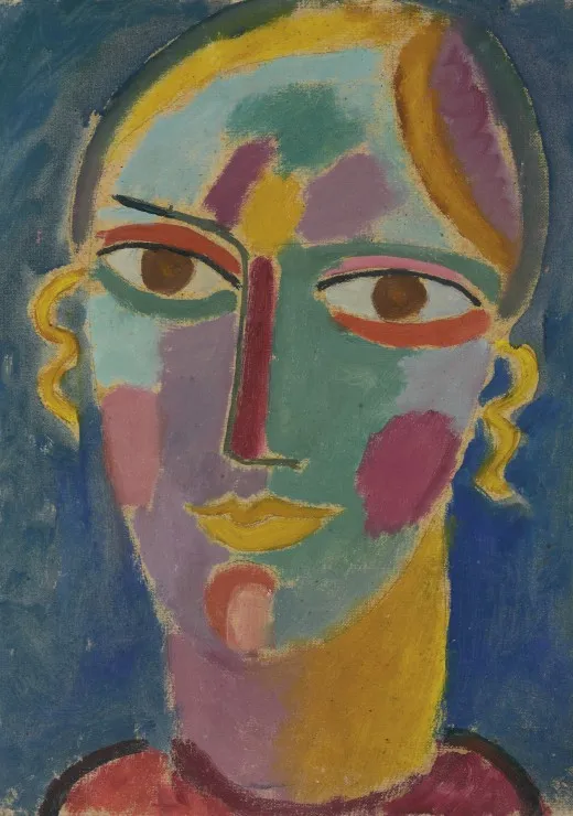 Alexej von Jawlensky : Tête Mystique sur Fond Bleu, 1917