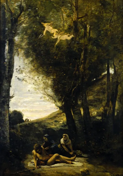 Jean-Baptiste-Camille Corot : Saint Sebastian Succored by the Holy Women, 1874