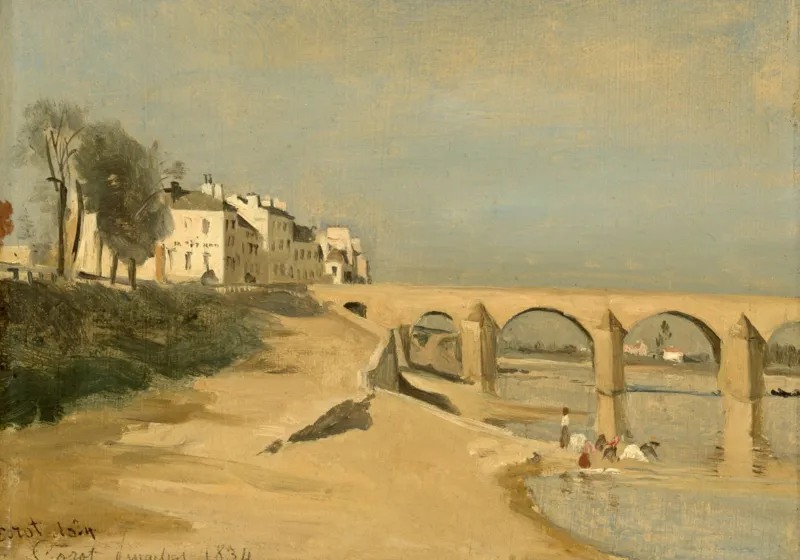 Jean-Baptiste-Camille Corot: Bridge on the Saône River at Mâcon, 1834