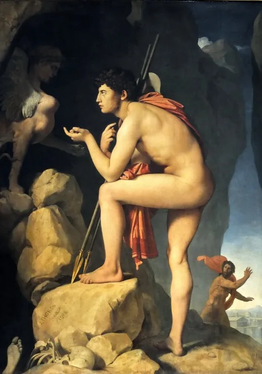 Jean-Auguste-Dominique Ingres : Oedipe explique l'énigme du sphinx, 1808