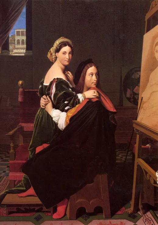 Jean-Auguste-Dominique Ingres : Raphaël et la Fornarina, 1814