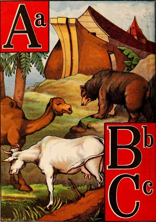 McLoughlin Bros : L'Alphabet de l'Arche de Noé , 1868 - ABC