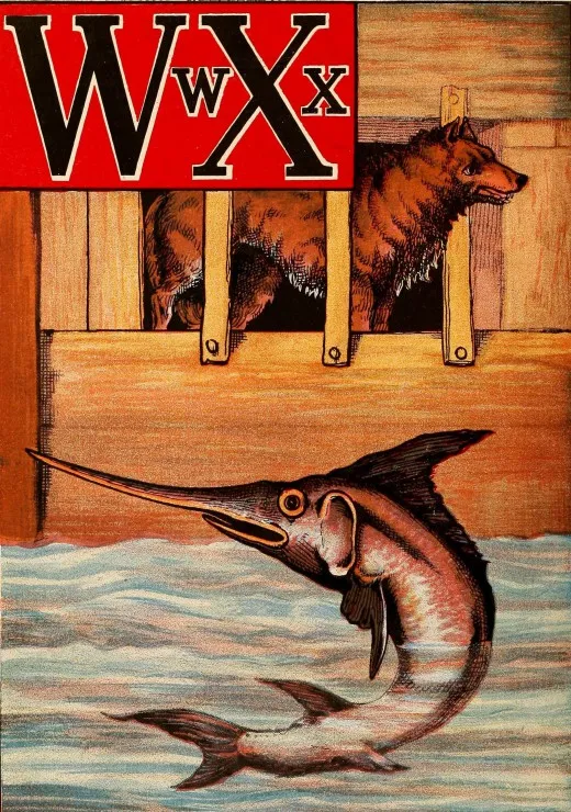 McLoughlin Bros : L'Alphabet de l'Arche de Noé , 1868 - WX