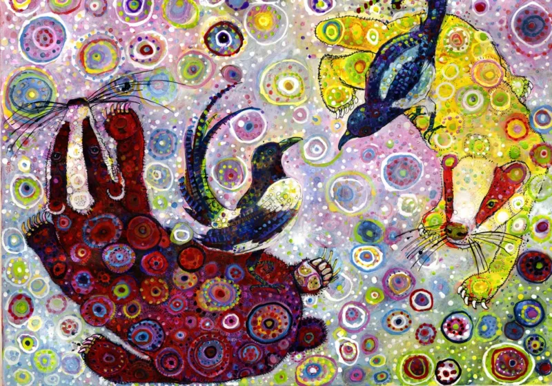 Sally Rich - Red and Gold Badgers