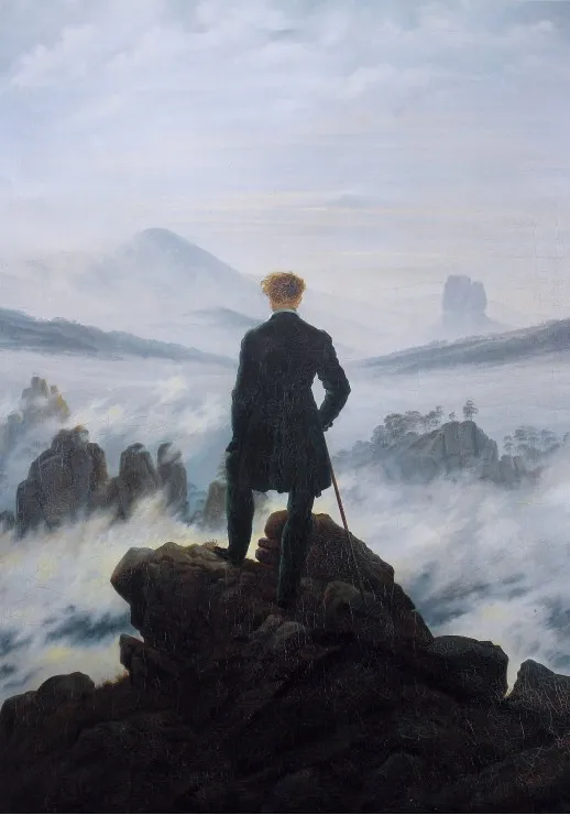 Caspar David Friedrich - Der Wanderer über dem Nebelmeer, 1818