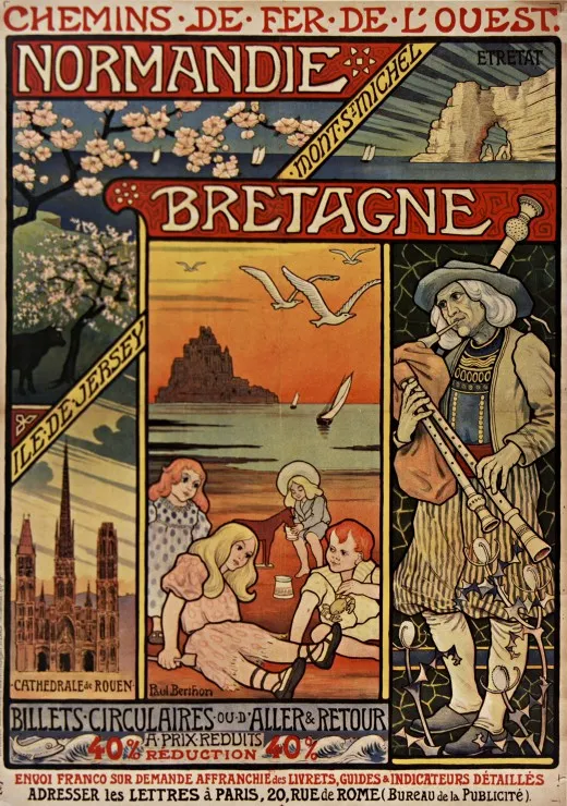 Affiche pour les Chemins de Fer de l'Ouest , 1900