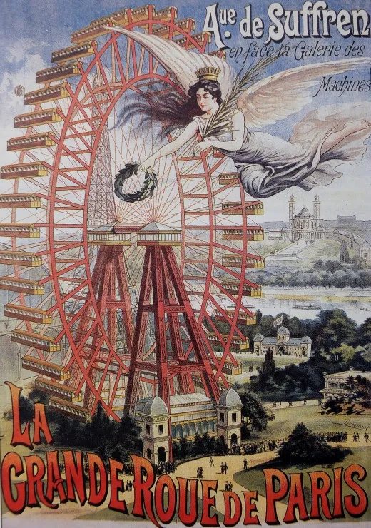 Affiche Publicitaire pour la Grande Roue de Paris , 1910