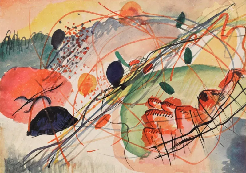 Wassily Kandinsky : Aquarell 6, Kunstdrucke auf japanpapier