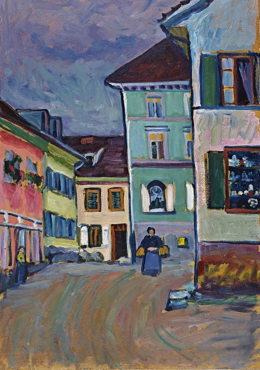 Wassily Kandinsky : Murnau, Top of the Johannisstrasse, 1908