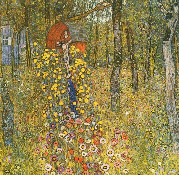 Gustav Klimt : Bauerngarten mit Kruzifix, 1911-1912