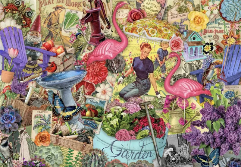 Collage de jardin