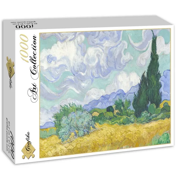 Vincent Van Gogh - Champ de Blé avec Cyprès, 1899