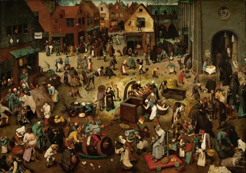 Brueghel Pieter : Le Combat de Carnaval et Carême, 1559