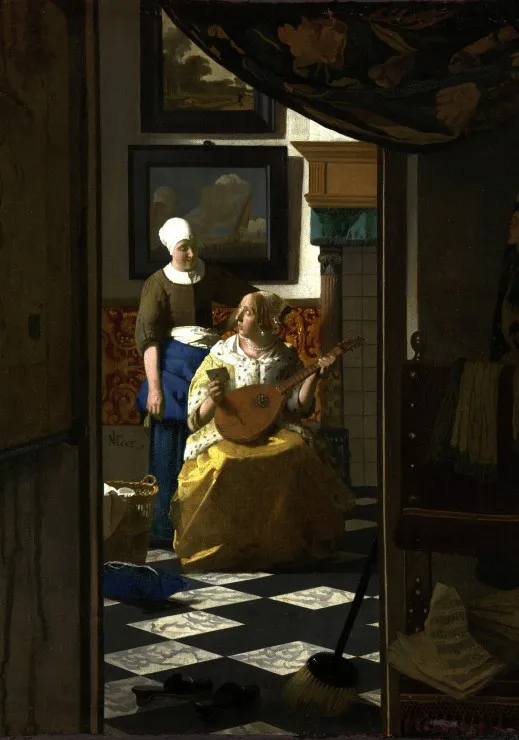 Vermeer Johannes : La lettre d'amour, 1669-1670