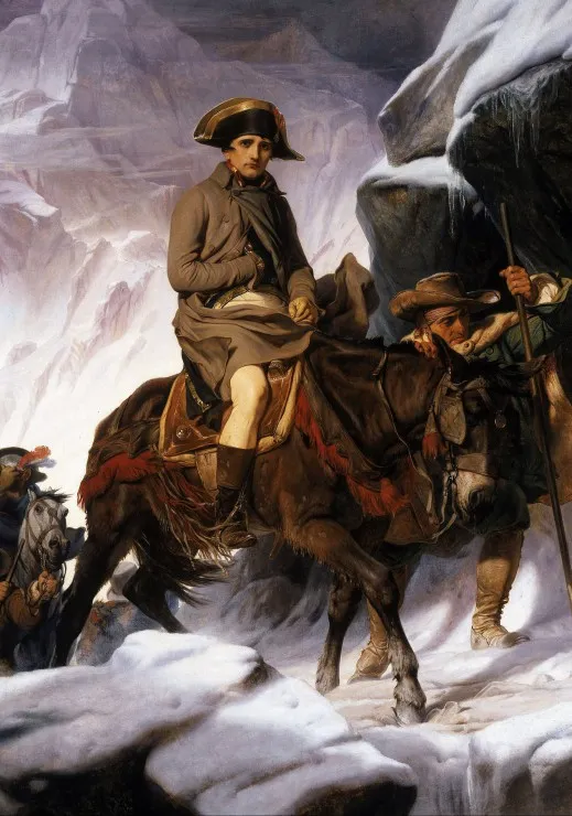 Paul Delaroche : Napoléon Bonaparte franchissant les Alpes, 1850