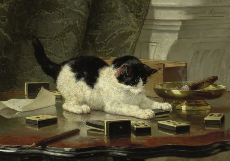 Henriette Ronner-Knip : Jeu de Chaton