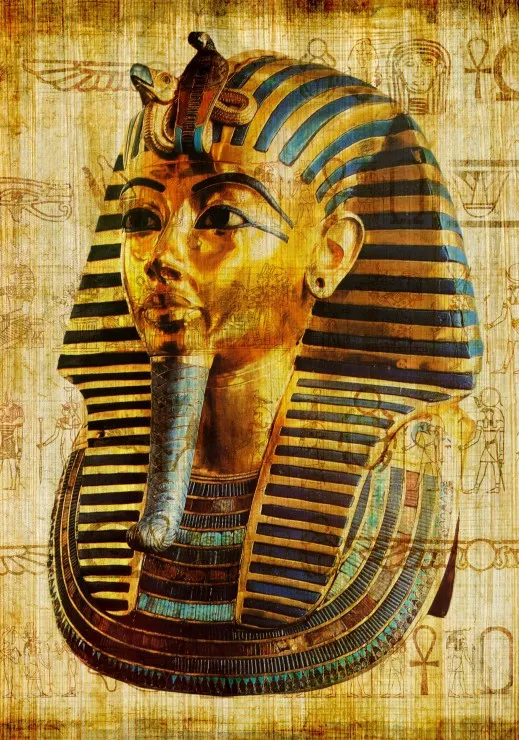 Vieux Papyrus Egyptien: Toutankhamon