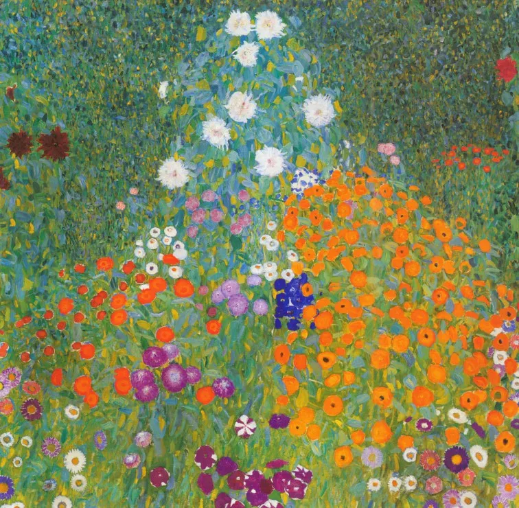 Gustav Klimt : Jardin fleuri, 1905-1907