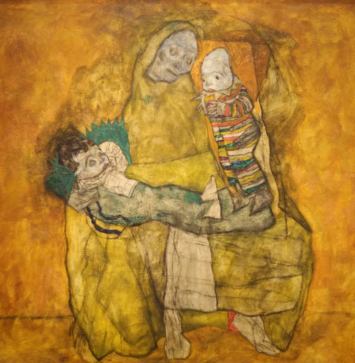 Egon Schiele : Mère avec Deux Enfants II, 1915