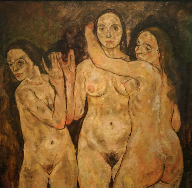 Egon Schiele : Trois Femmes Debout, 1918