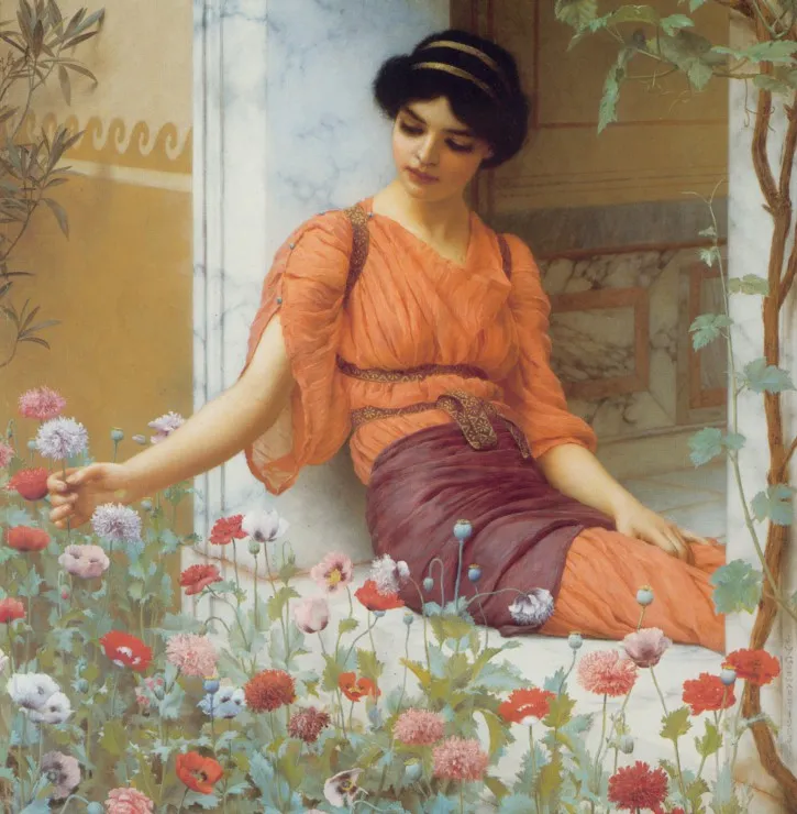 John William Godward : Summer Flowers, 1903