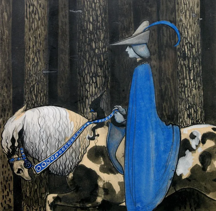 John Bauer : Då och då tog tomten tag i tyglarna