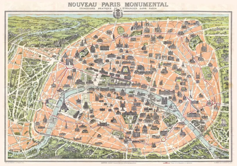 Plan de Paris Monumental, 1900