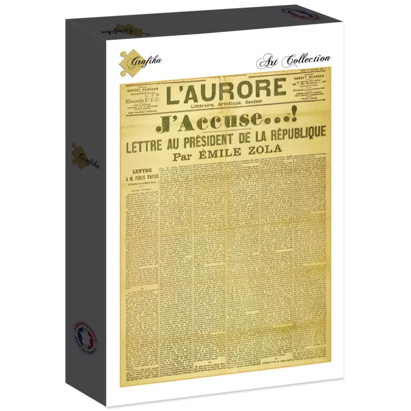 Une de l'Aurore du 13 Janvier 1898 - Emile Zola : J'accuse...!