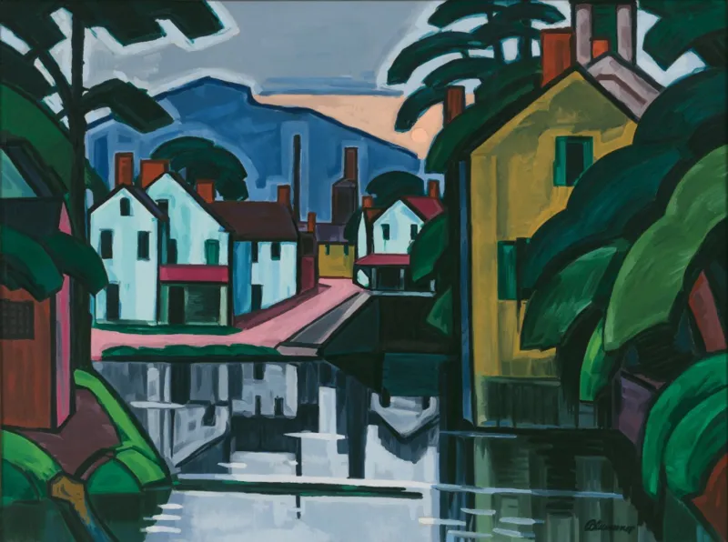 Oscar Bluemner : Old Canal Port, 1914