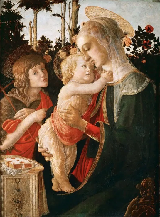 Sandro Botticelli: La Vierge à l'Enfant, le Jeune Saint Jean-Baptiste, 1470-1475