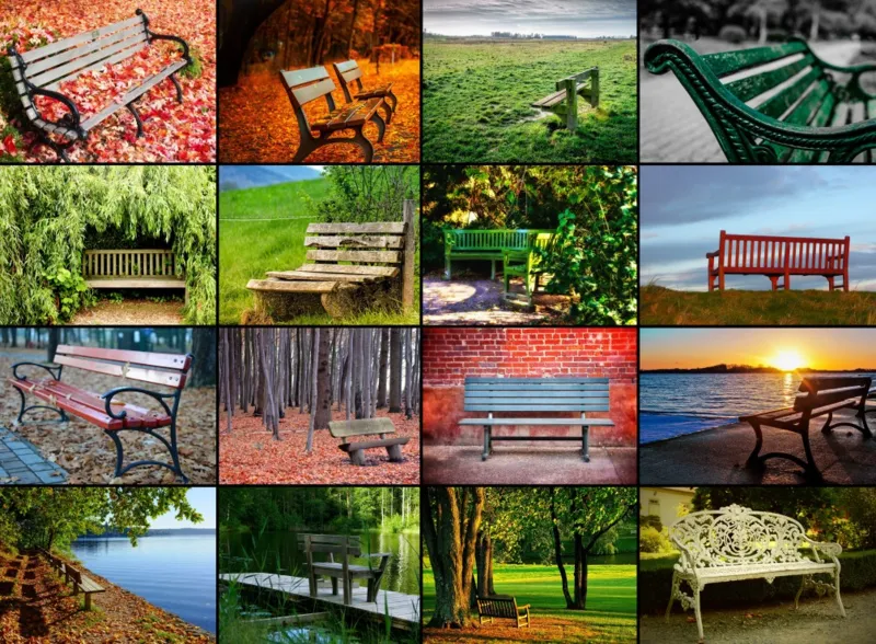 Collage - Bancs