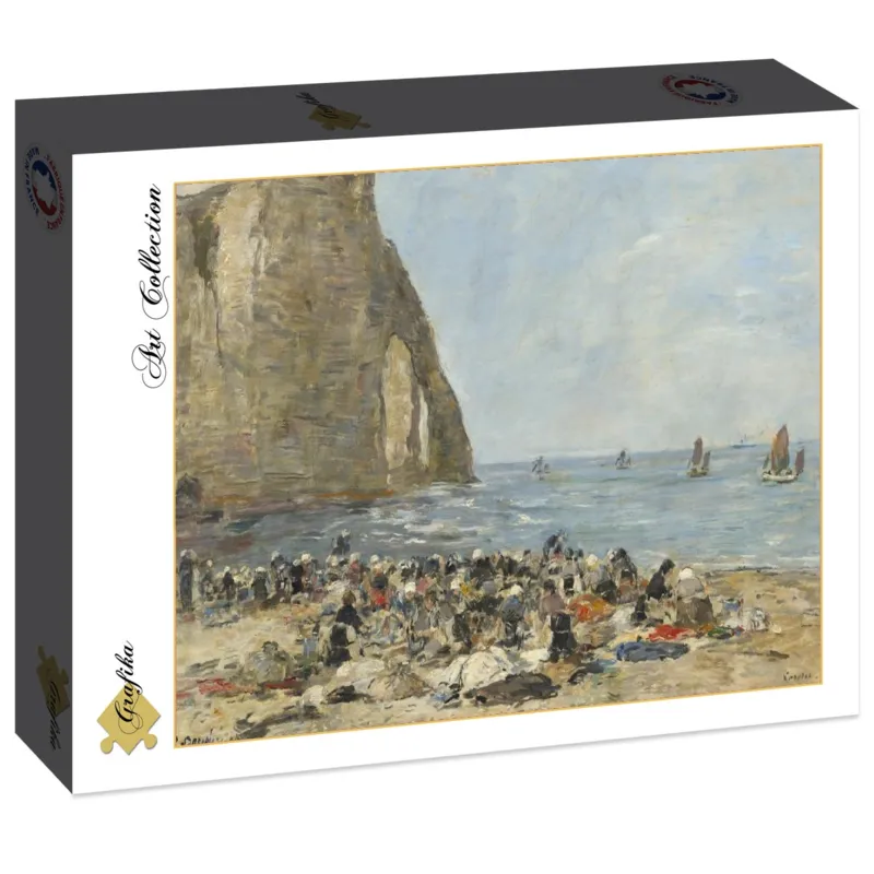 Eugène Boudin: Les Blanchisseuses de la Plage d'Etretat, 1894
